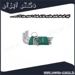 آچار آلن شش گوش جانزوی کارتی کوتاه 9 عددی مدل H01SA109S